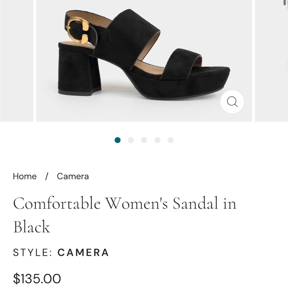 AEROSOLES Black Suede Block Heel Sandals